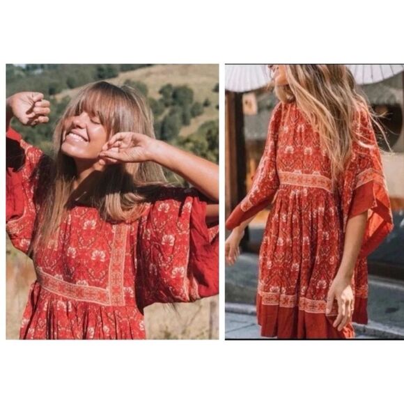 Spell & The Gypsy Collective Designs Jewel Tunic Dress in Copper Size L